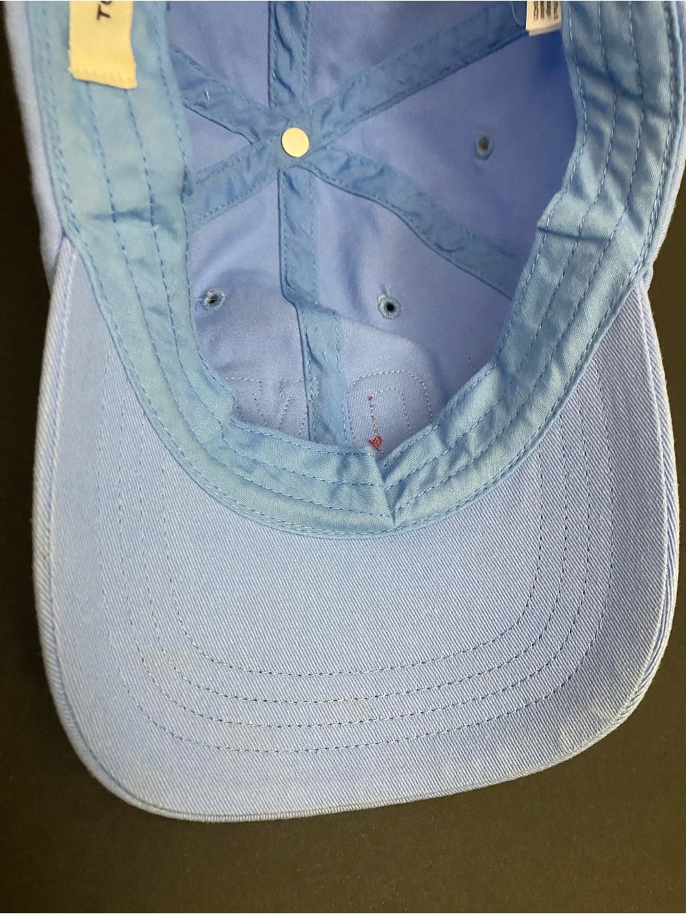Tory Burch Sport LOVE Cap Baller Hat • in Blue with red chenille letters - Picture 13 of 13